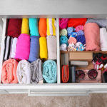 Tiroir vêtements rangés façon Konmari